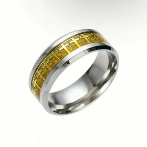 Religious Cross Ring Two-Tone Size 10